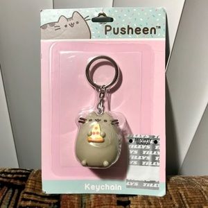 Pusheen Pizza Keychain [new]